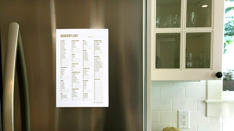Two Tumbleweeds Grocery List Magnet Pad for Fridge - 6 x 9"" - Grocery Shopping Checklist Notepad with Categories 50 Sheets - Image 2